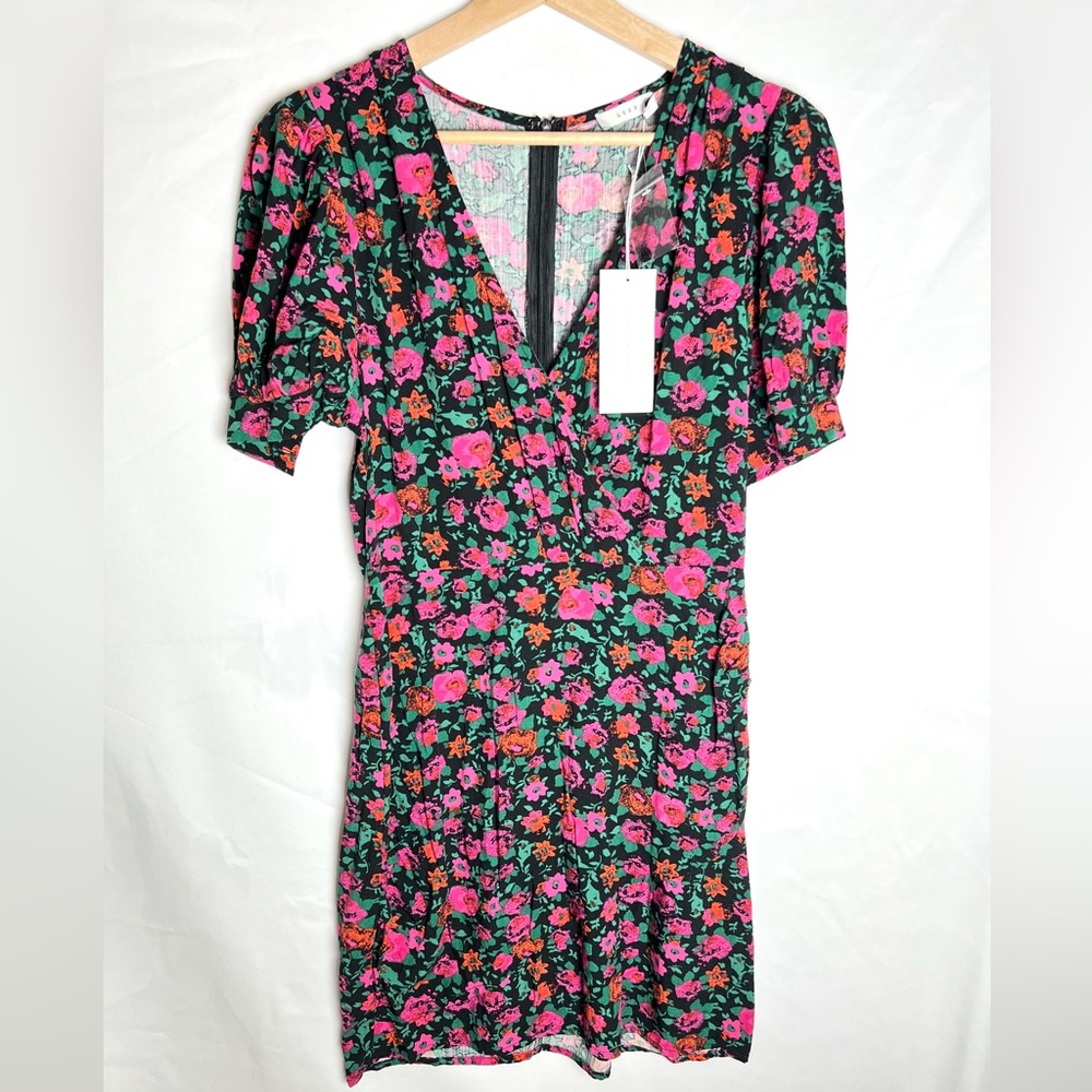 New!! Lush Vibrant Floral Mini Dress, M
